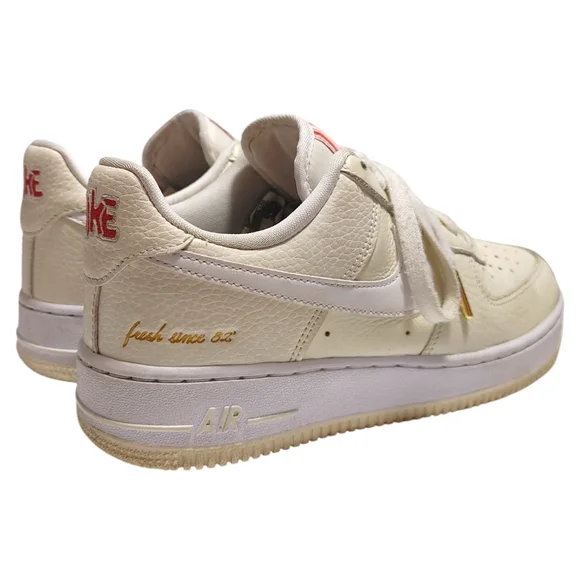 Nike Air Force 1 Low "Popcorn" Premium Coconut Milk White Sneakers Mens Size 7 - Picture 8 of 13